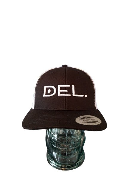 DEL. Trucker Hat (Black/White)