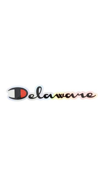 Delaware Champion Holographic Sticker