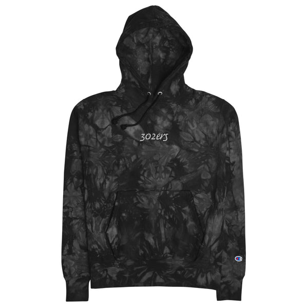 302ers Embroidered Champion tie-dye hoodie (Unisex)