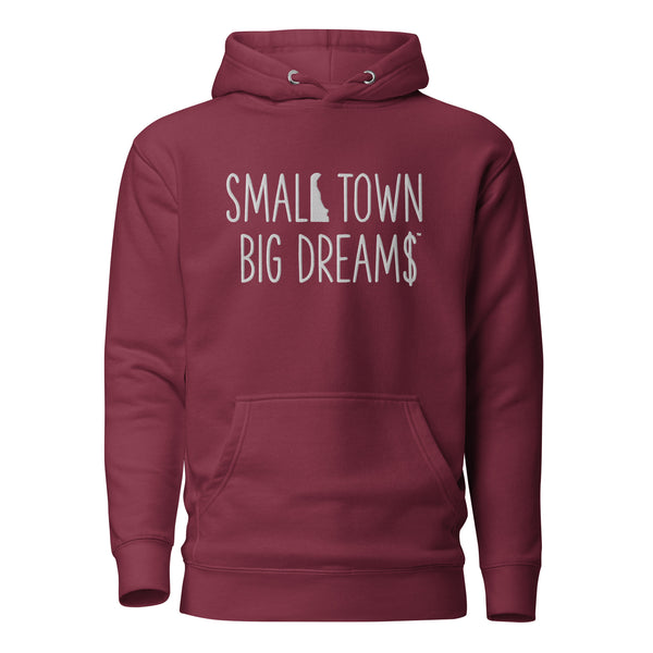 Small Town Big Dream$ Embroidered Hoodie