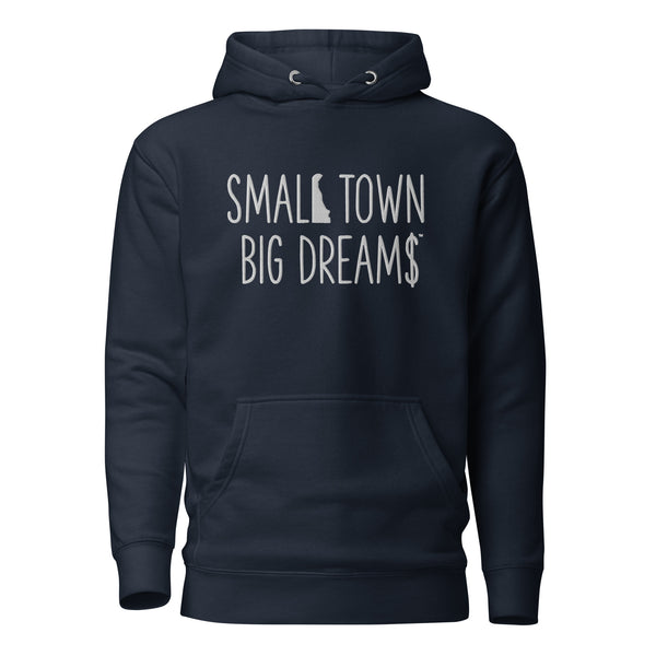 Small Town Big Dream$ Embroidered Hoodie